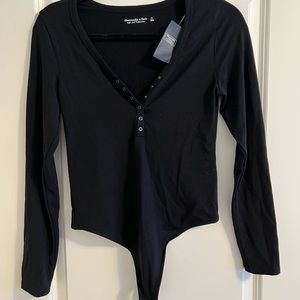 Abercrombie & Fitch Henley Long-Sleeve Bodysuit